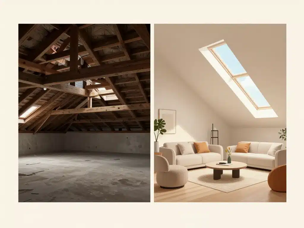 amenagement combles avant apres avant apres isolation et confort