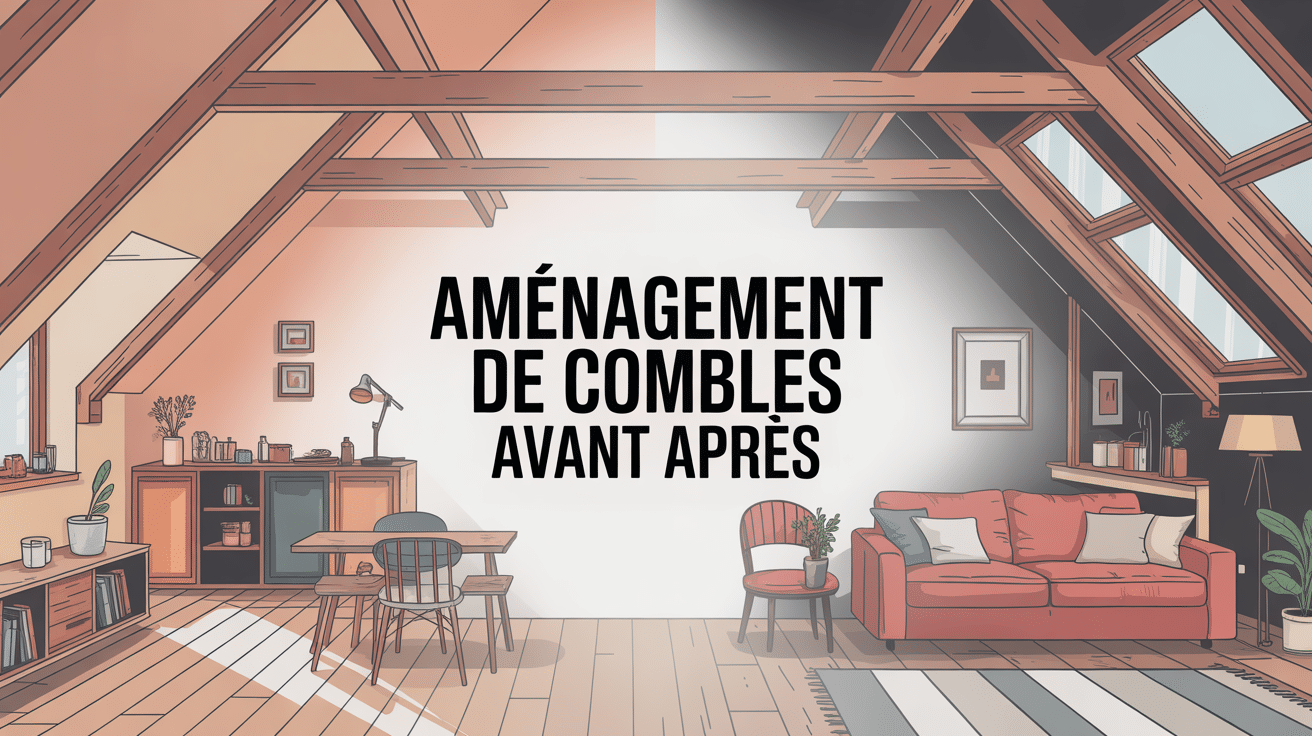 amenagement combles avant apres visuel demi brut demi moderne
