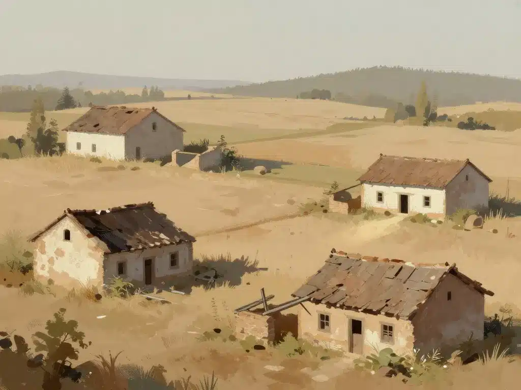 ferme abandonnée à donner différents types bâtiments rural