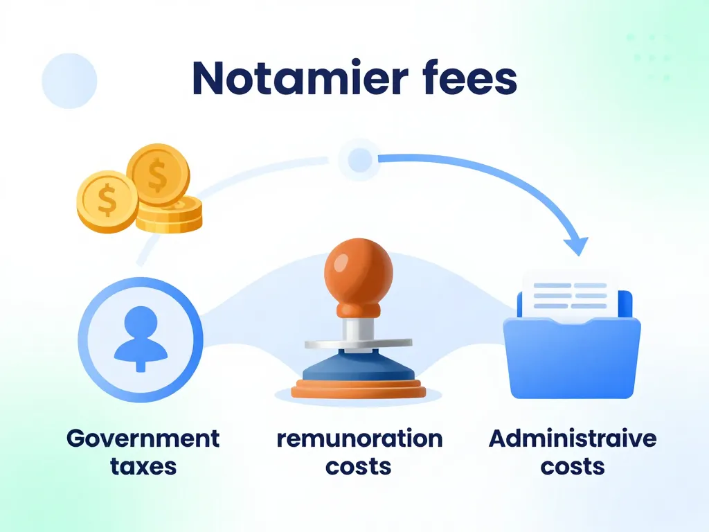 diagramme frais de notaire sur construction neuve catégories