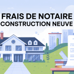 illustration frais de notaire sur construction neuve maison moderne