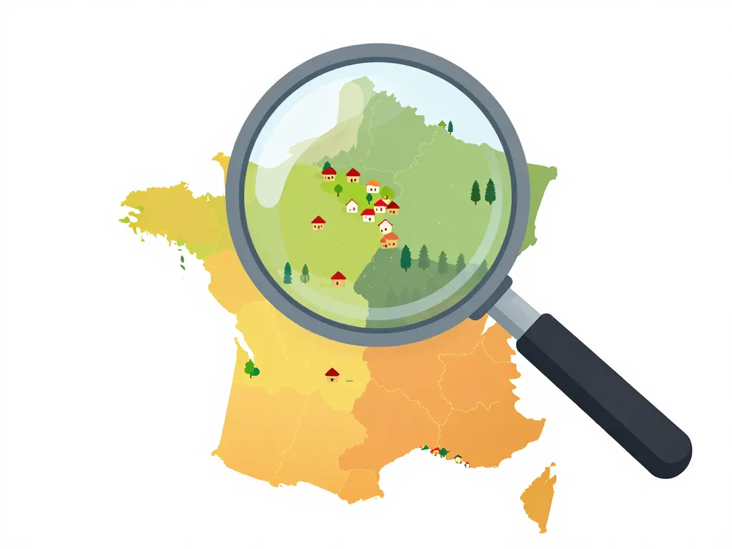 hameau a vendre localisation régions carte France