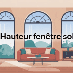 illustration hauteur fenetre sol dans intérieur contemporain