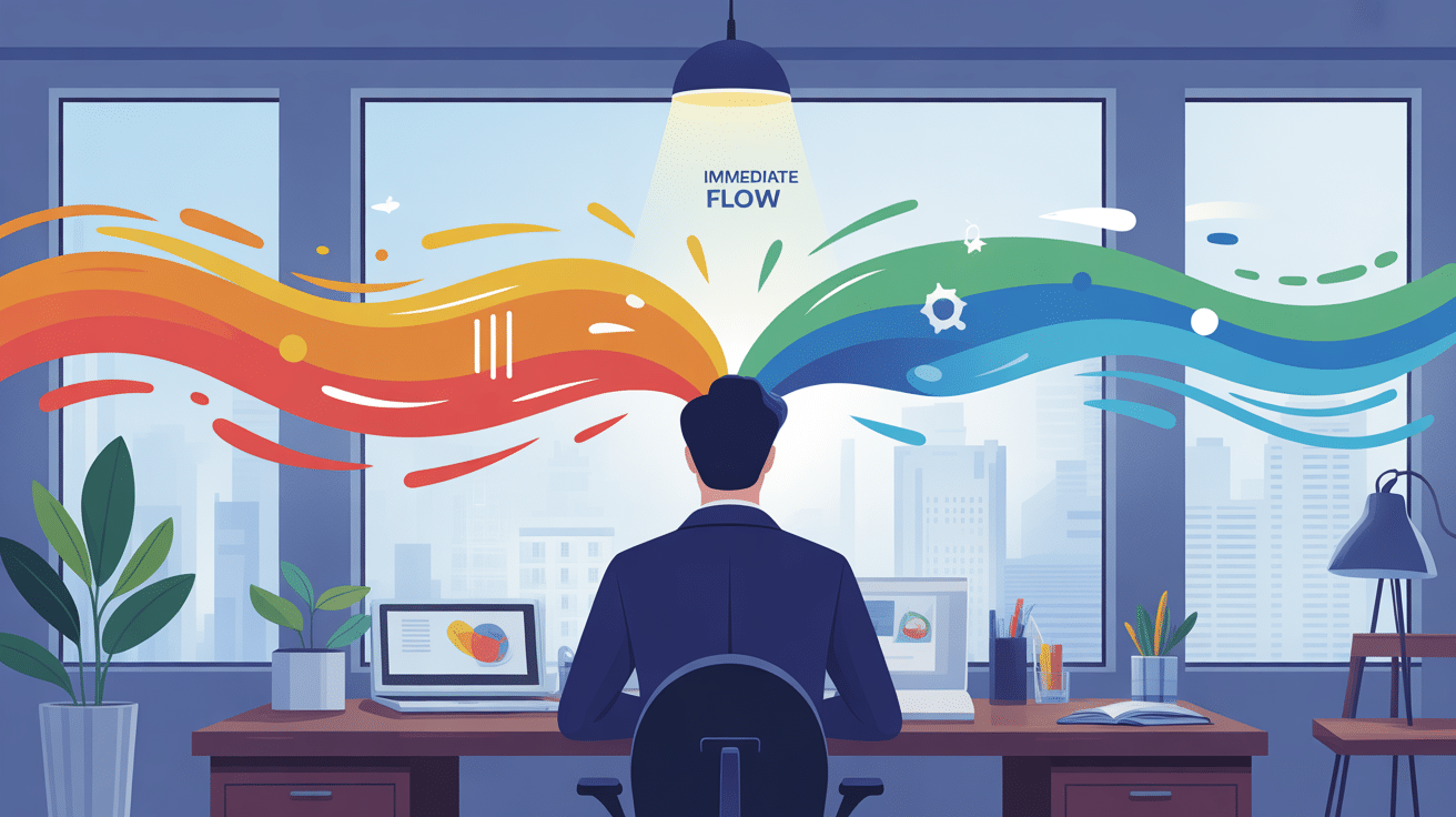 Illustration immediate flow concentration profonde et productivité