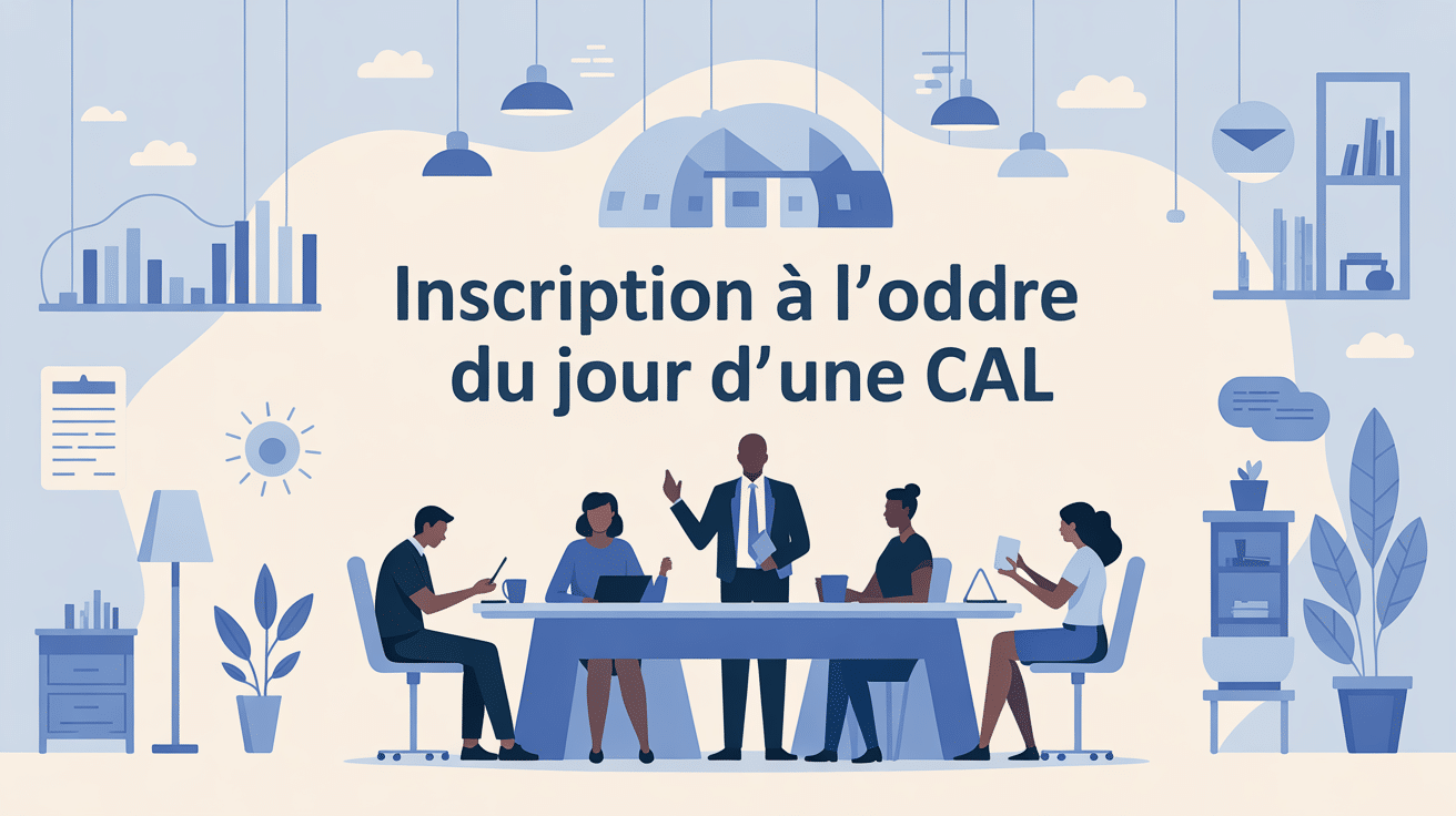 illustration centrale inscription à l'ordre du jour d'une cal