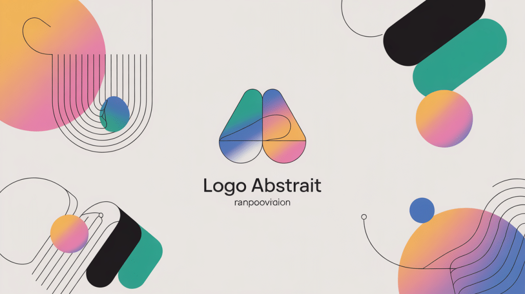 logo abstrait formes géométriques couleur moderne