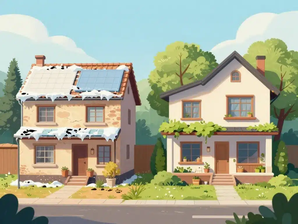 maison phenix 1980 rénovation isolation avant après