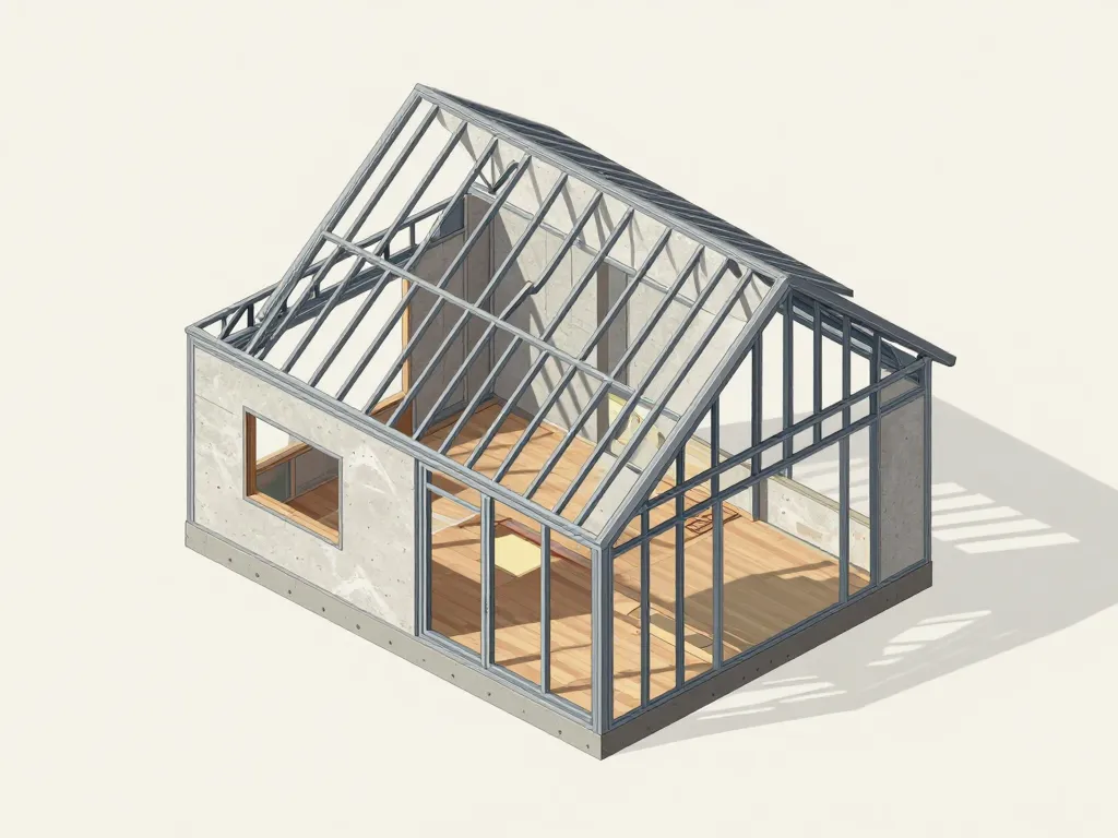 maison phenix 1980 structure acier panneaux coupe