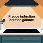 meilleur plaque induction haut de gamme intégrée dans cuisine élégante