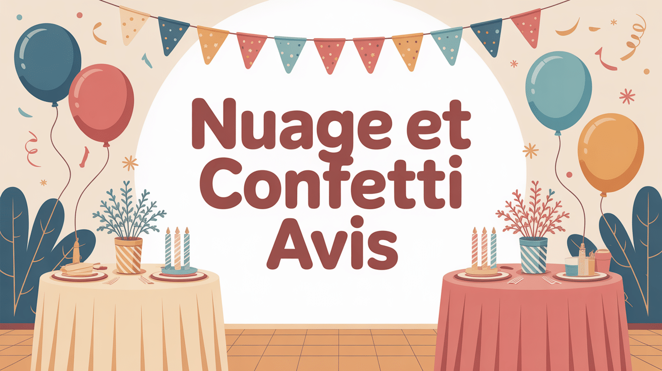 nuage et confetti avis illustration décoration fête