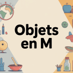 Illustration d’ensemble d’objets en m variés