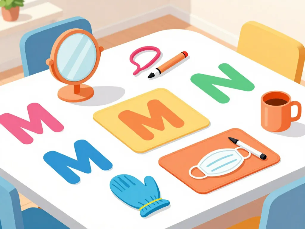 Objets en m usuels disposés pour une activité