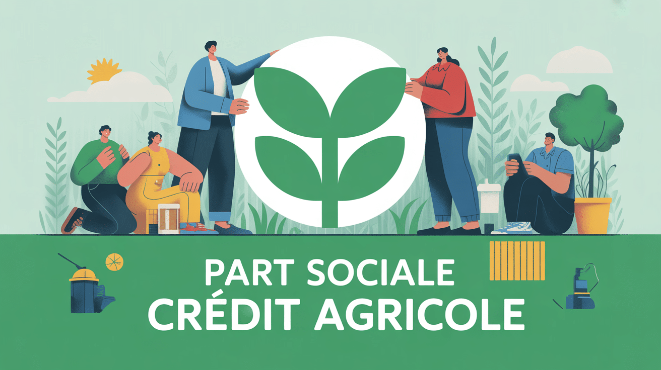 part sociale du credit agricole illustration ambiance coopérative