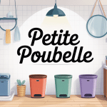 illustration des petits poubelles dans salle de bain bureau cuisine