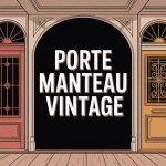 porte manteau vintage décoratif dans une entrée rétro