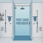 porte-savon pour douche différents modèles stylisés salle de bains