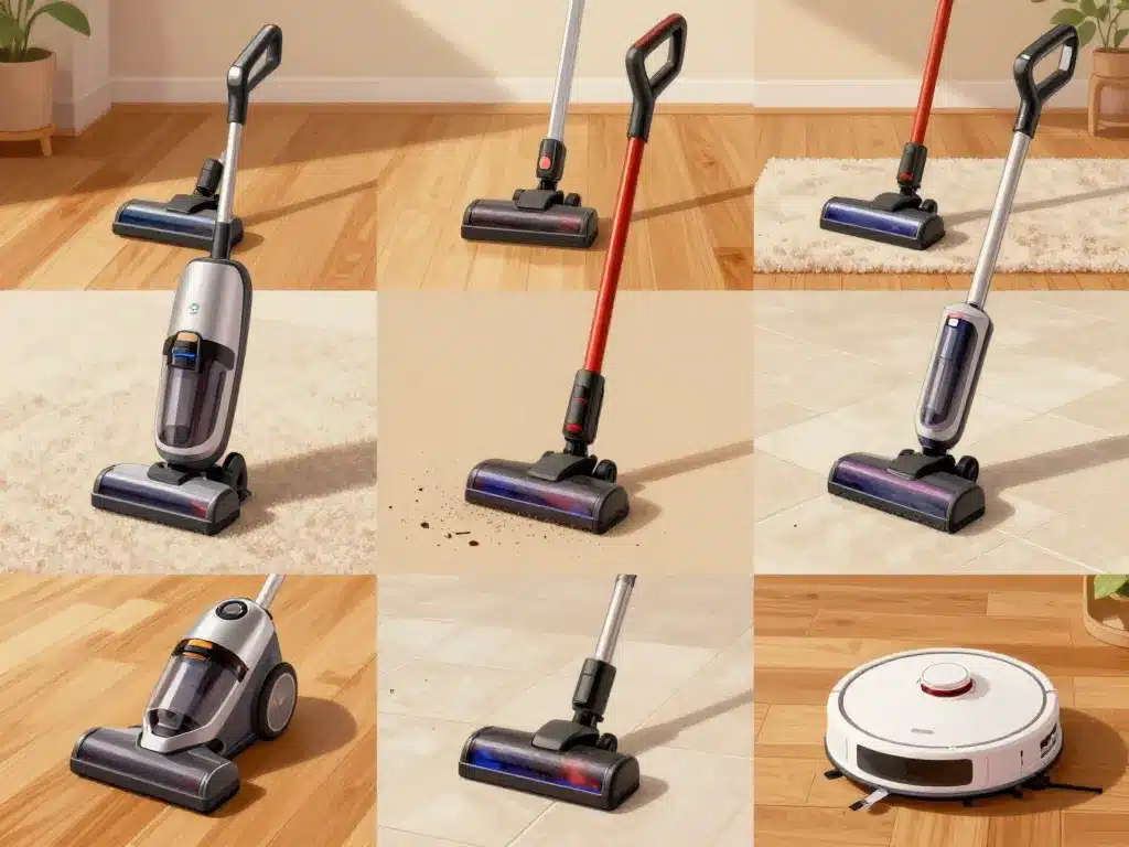 puissance pour aspirateur avec types de sols et modèles