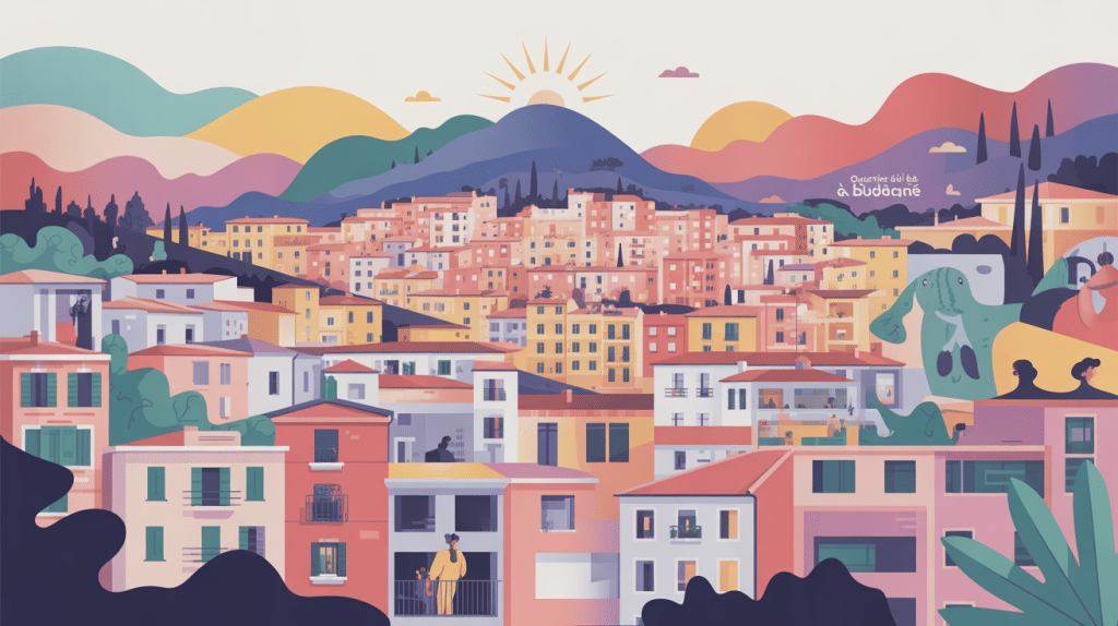 Illustration quartier à éviter à aubagne stylisée