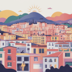 Illustration quartier à éviter à aubagne stylisée