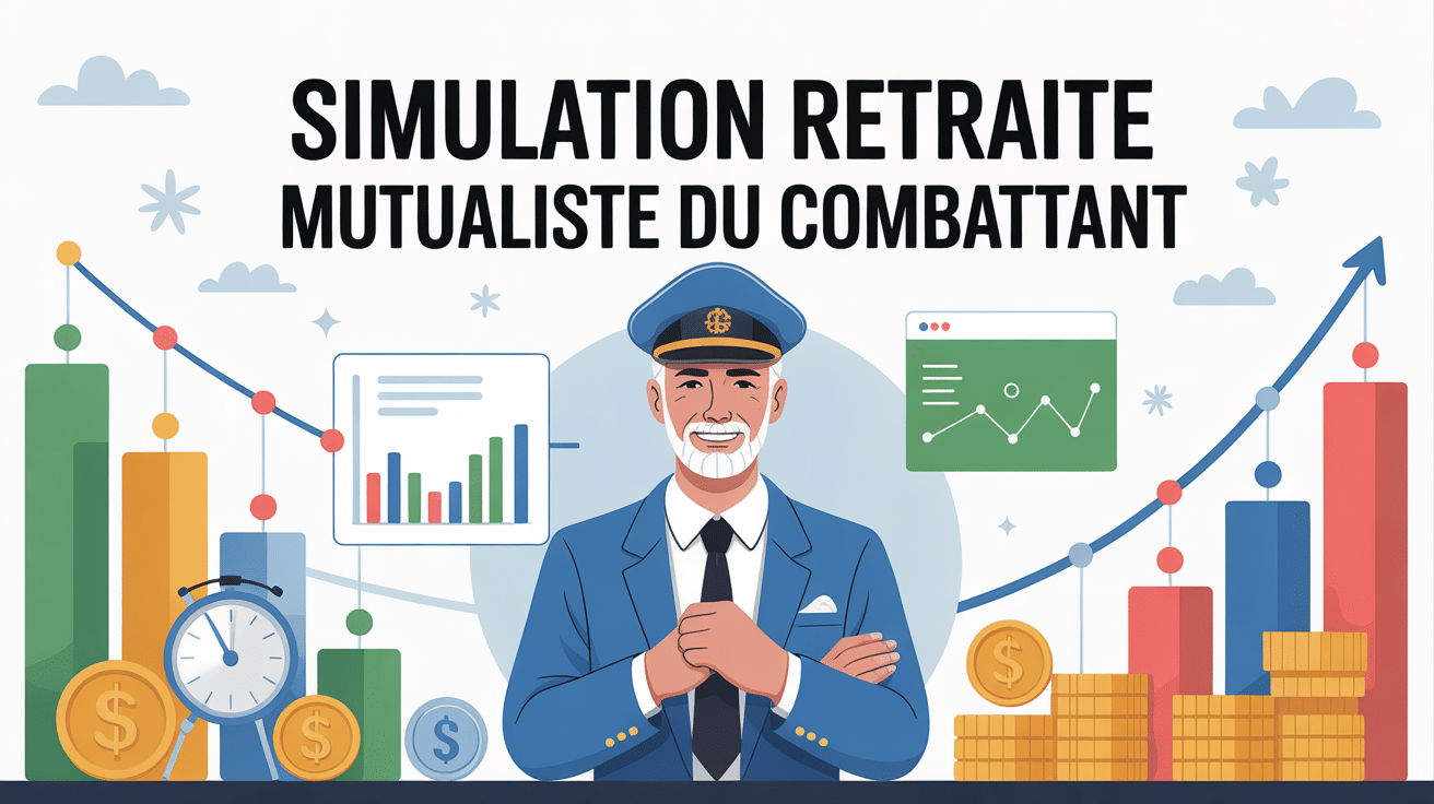 retraite mutualiste du combattant simulation illustration graphique