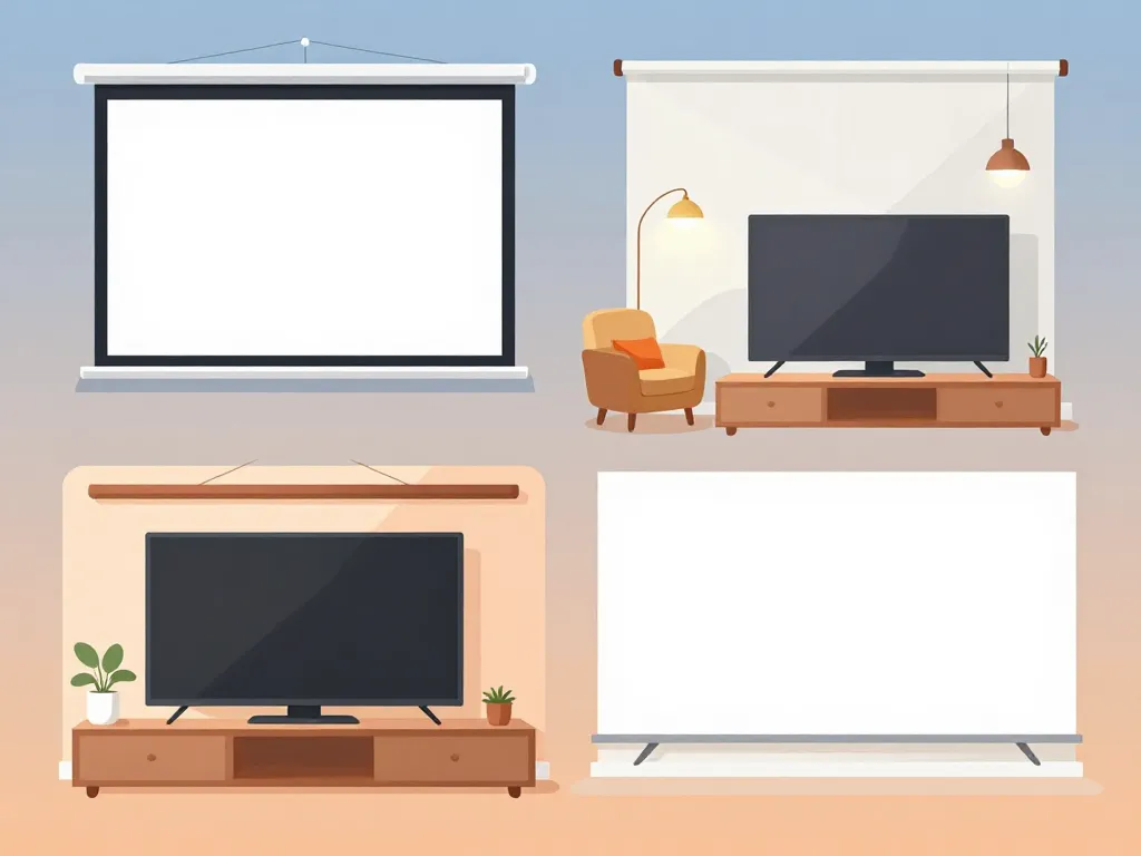 comparatif visuel types ecran home cinema