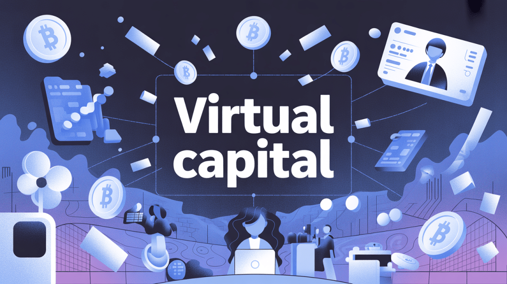 illustration moderne virtual capital actifs numériques