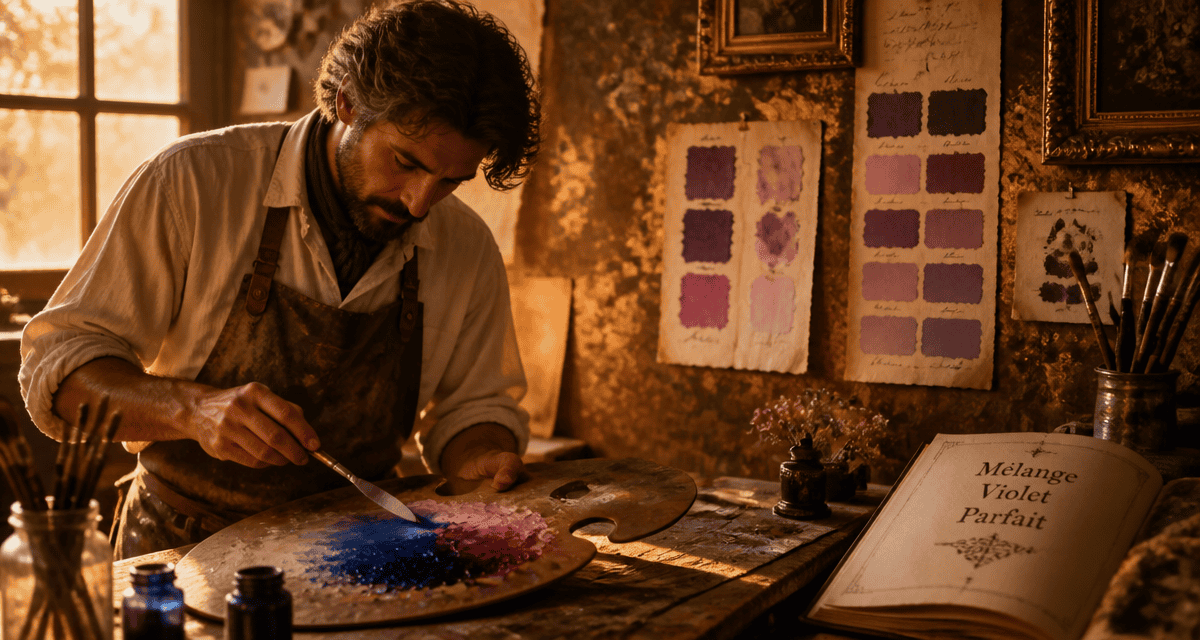 bleu et rose donne quelle couleur palette violets
