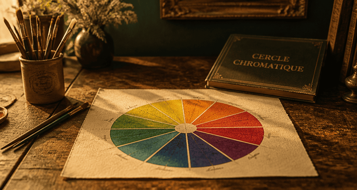 Cercle chromatique avec les 12 couleurs principales
