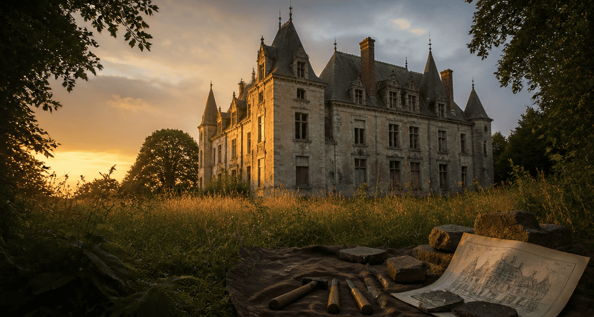 chateau de vau chavagnes les eaux façade crépuscule