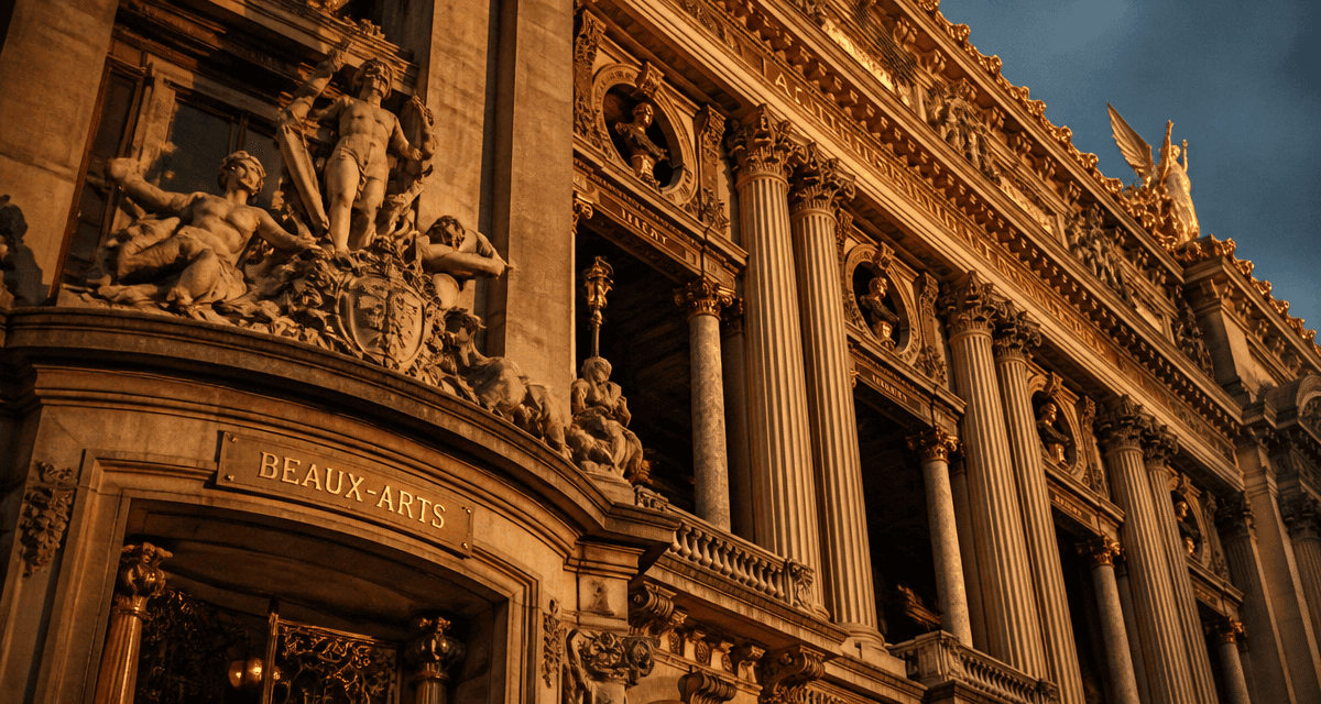 Façade Opéra Garnier style Beaux Arts ornements dorés