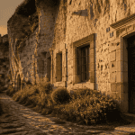 habitat troglodytique façade en tuffeau