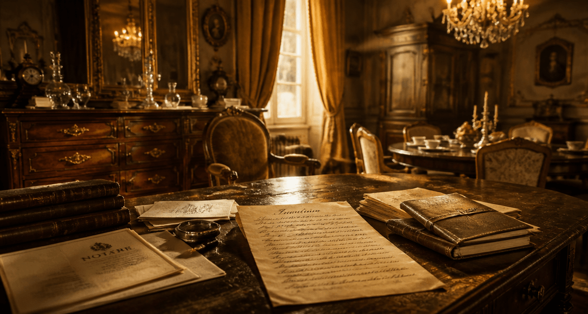 liste des meubles meublants succession dans un salon ancien