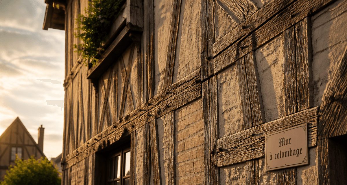 mur colombage détail façade française
