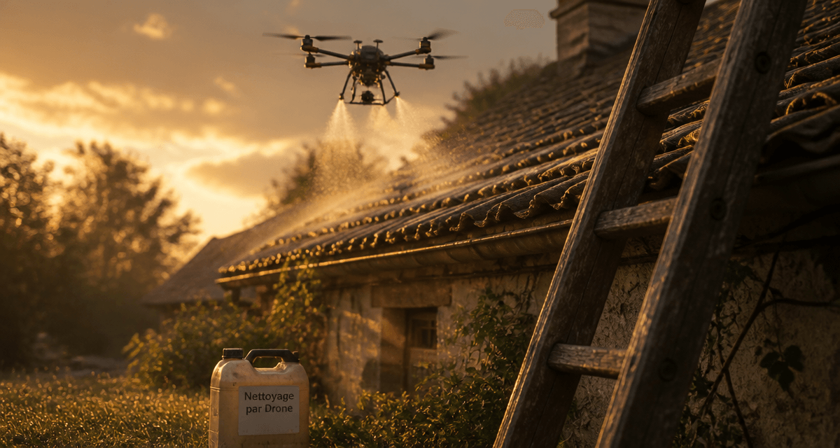 nettoyage toiture par drone avis sur toiture ancienne