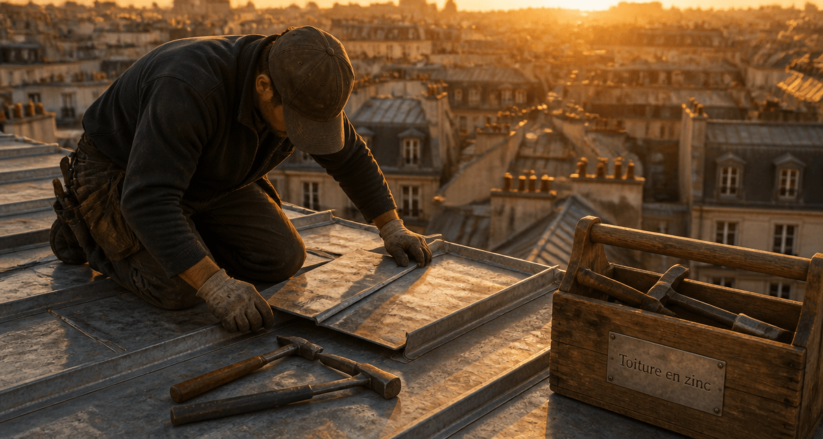 prix d un toit en zinc pose toiture paris