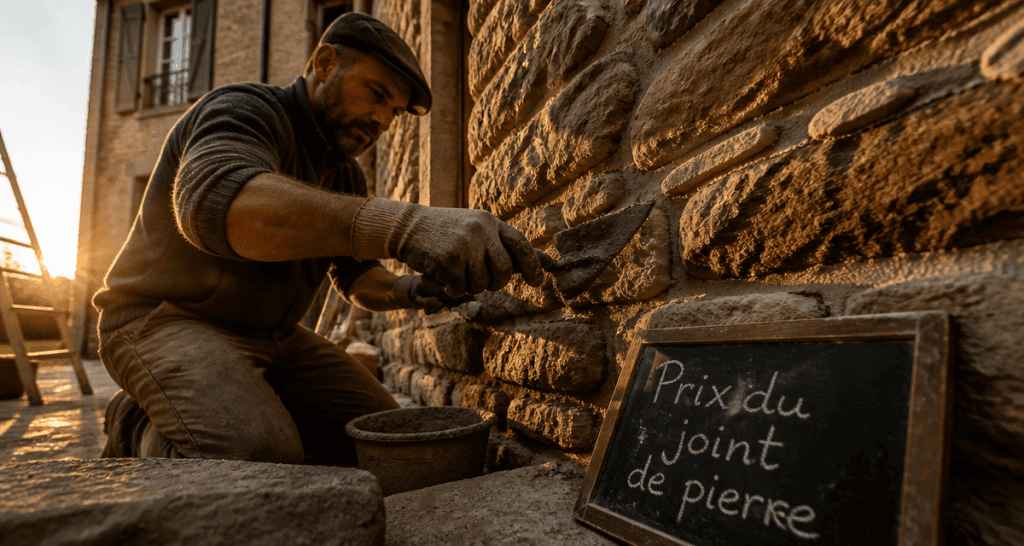 prix joint de pierre au m2 mur ancien rejointoiement
