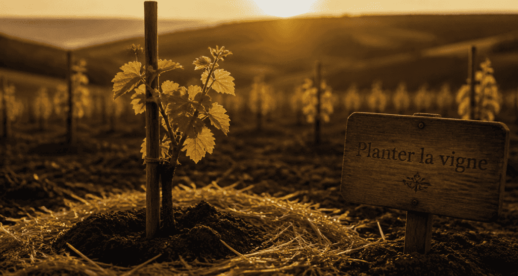 Quand planter vigne jeune plant tuteuré