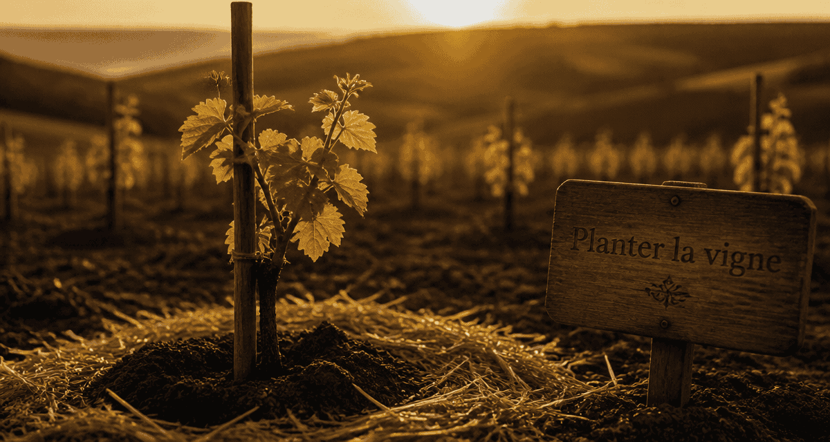 Quand planter vigne jeune plant tuteuré