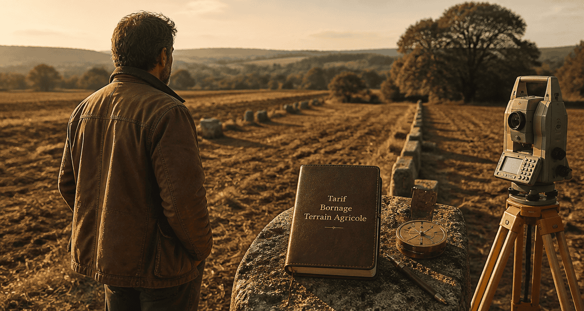tarif bornage terrain agricole géomètre borne