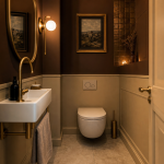 Couleur WC tendance 2024 : tons terre et bleu saphir, WC rénové