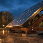 Support panneau solaire en bois DIY incliné à 30°