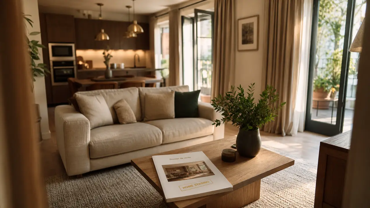 Home staging Orléans : salon lumineux prêt à vendre sans brader