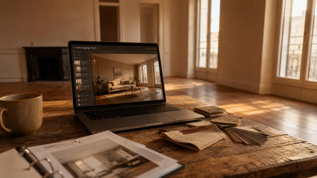 Home staging virtuel : intérieur lumineux sans travaux lourds
