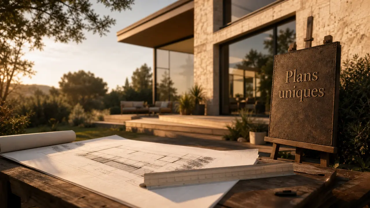 Qu’est ce qu’une maison d’architecte : plans uniques sur table de chantier