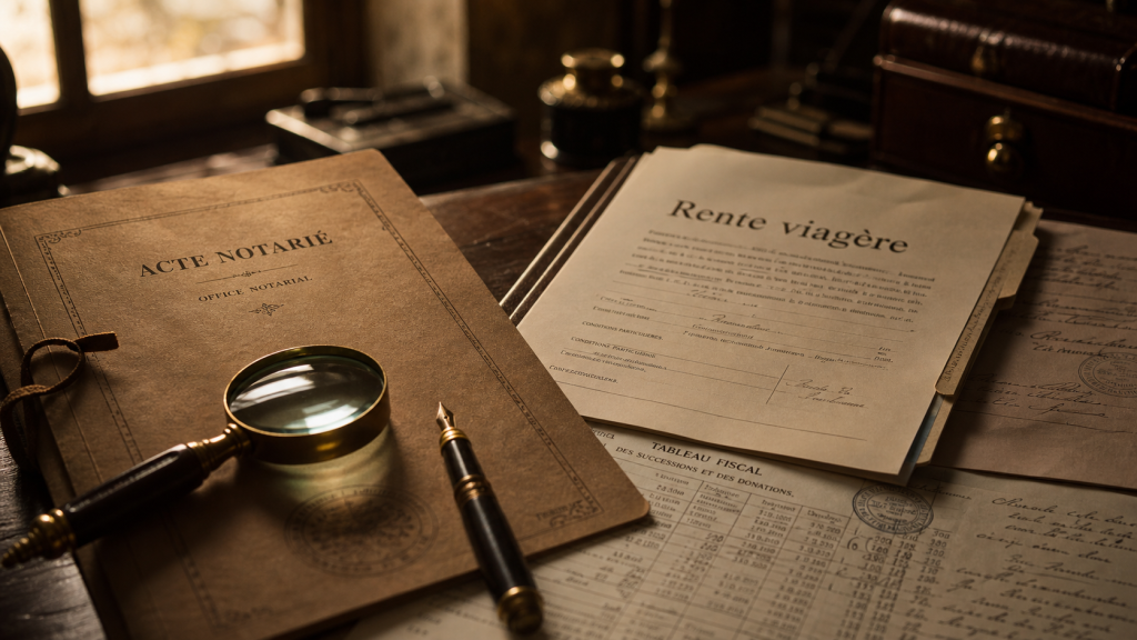 Rente viagere deductible des impots : acte notarial, déclaration fiscale