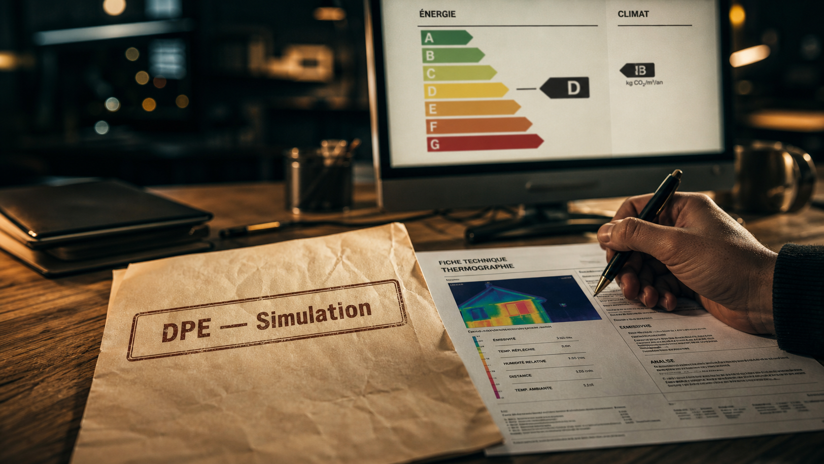 Simulateur diagnostic DPE habitats durables avant diagnostic officiel, étiquette énergie A à G