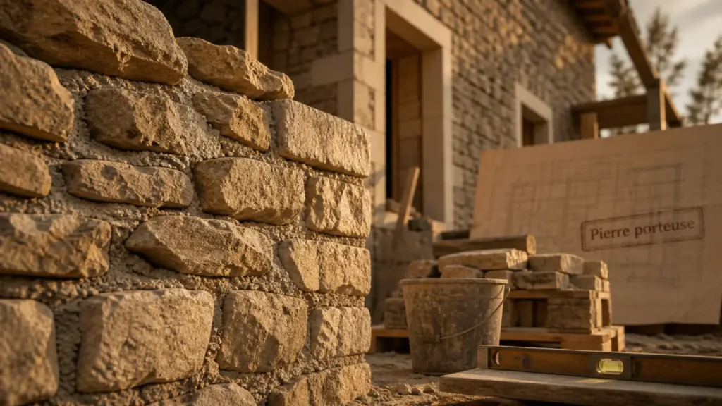 Construction maison en pierres : pierre massive, parement et isolation à arbitrer