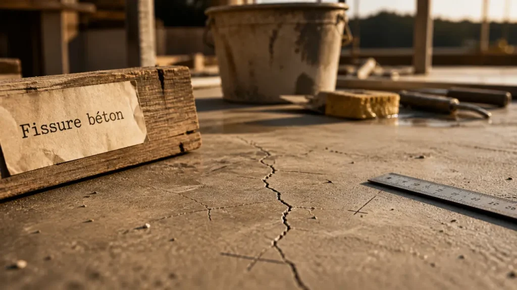 Fissures de retrait sur une dalle béton, les causes, les signes de gravité et les bons gestes