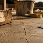 Dalle béton qui fissure au séchage : fissures de retrait