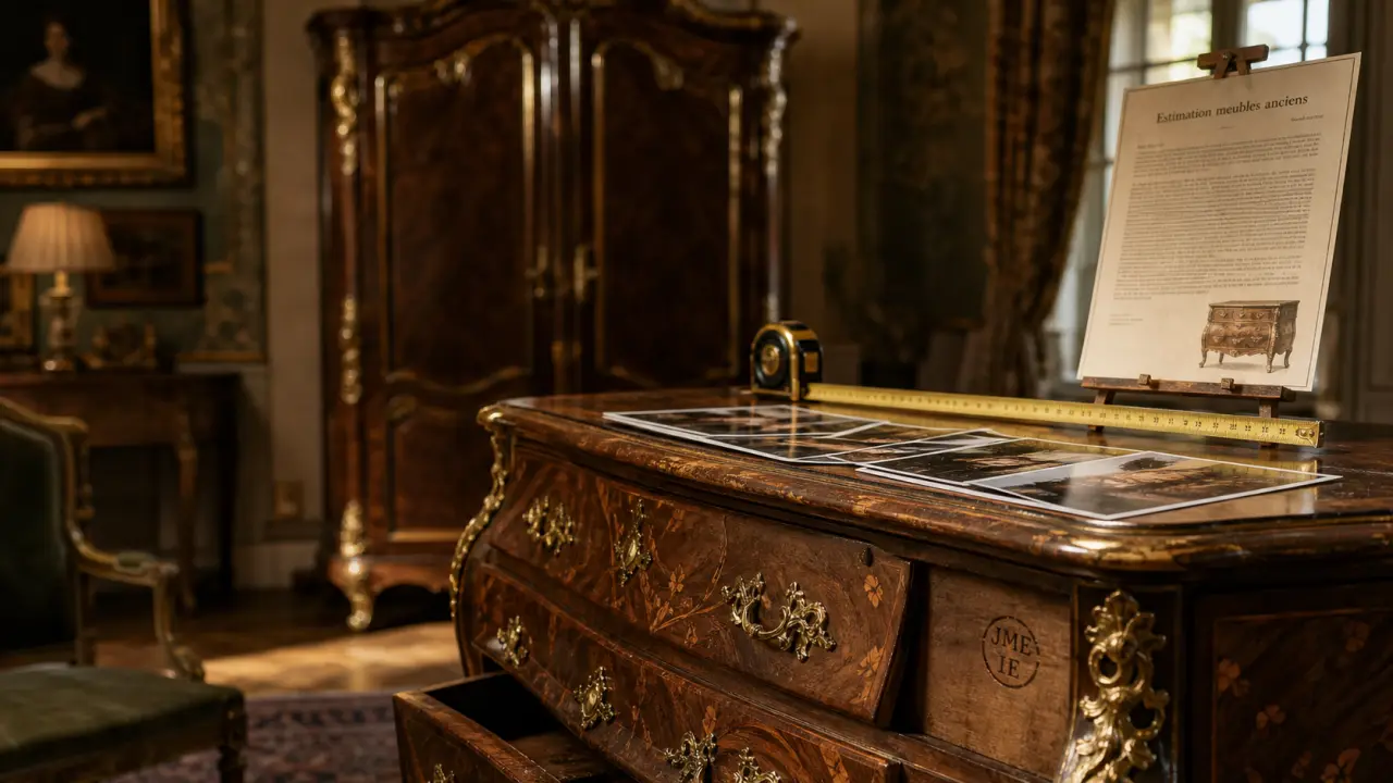 Estimation meubles anciens : photos et estampille sur commode Louis XV